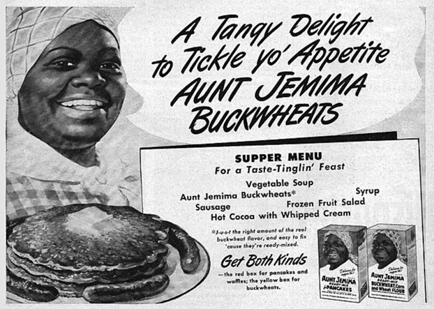 A 1930s original print advertisement for Aunt Jemima’s Pancakes.