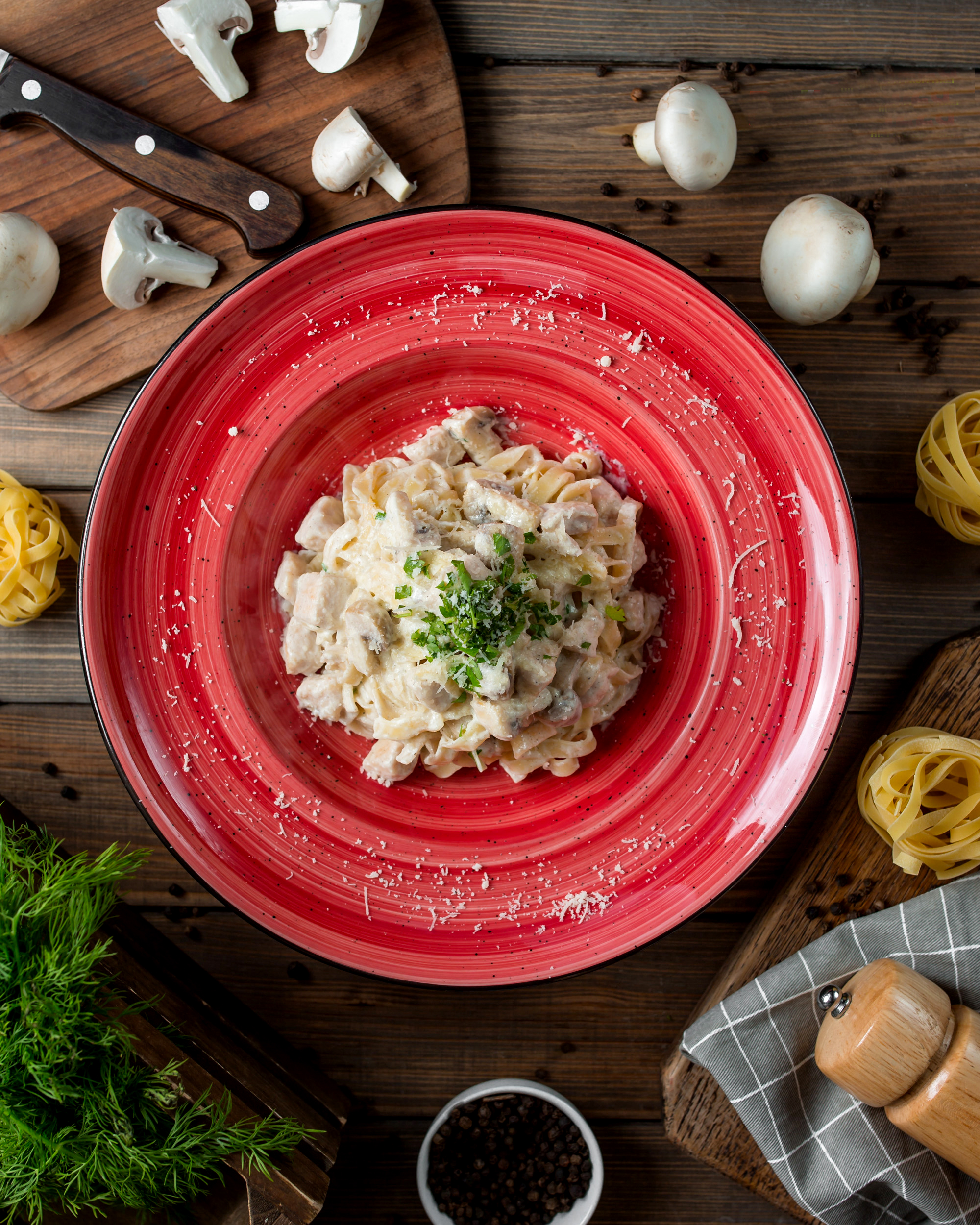 Creamy Mushroom Fettuccine